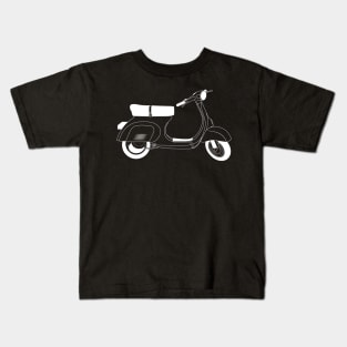 Vespa Primavera ET3 White Outline Kids T-Shirt